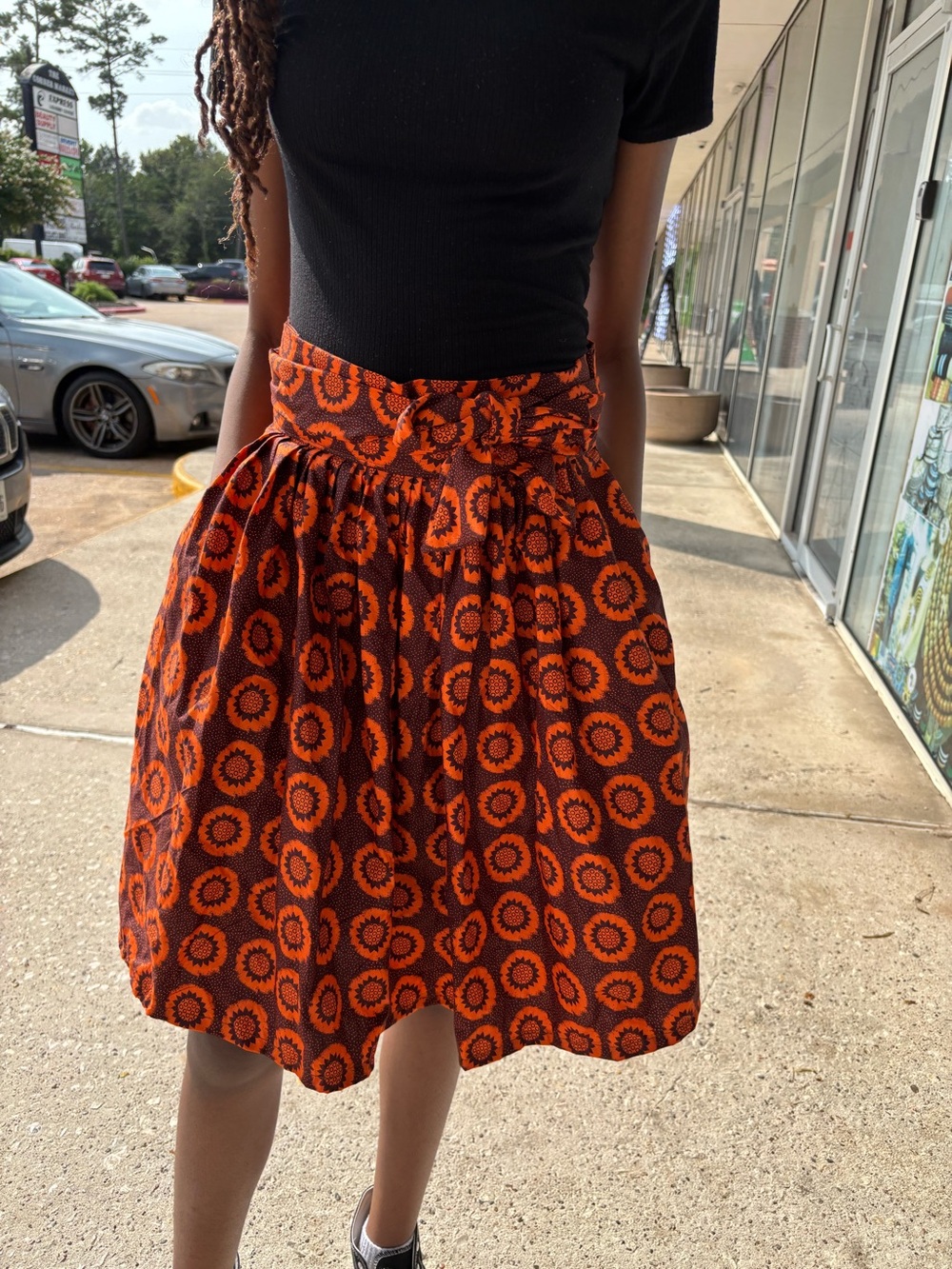 African clothing for women Ankara kente print knee length Ankara skirt
